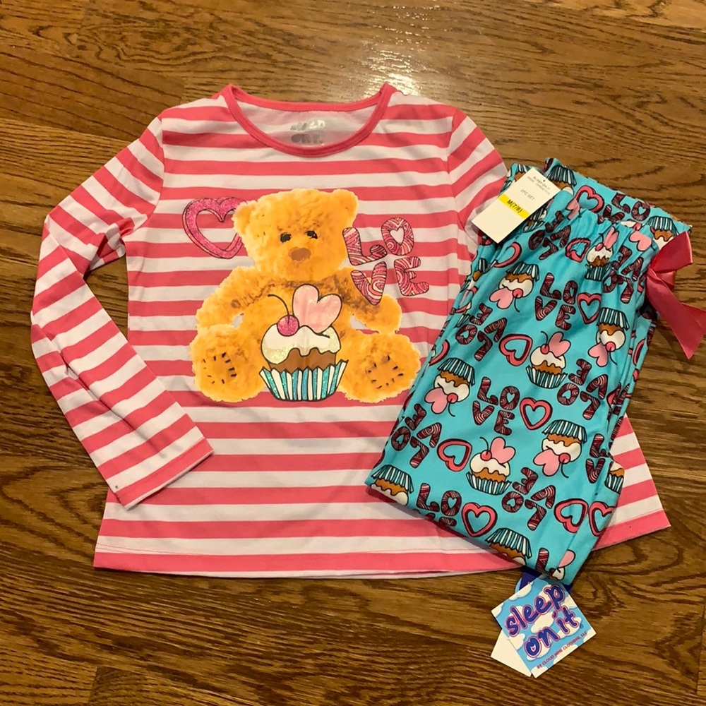 Girls Sleep On It Comfy Pajama Set size 7/8 NWT